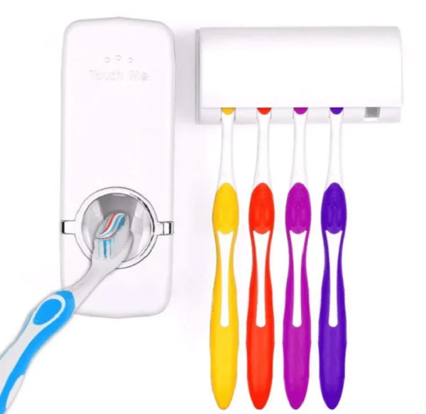 Toothpaste Dispenser & Tooth Brush Holder Automatic