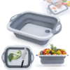 Multifunction Collapsible Cutting Board with Dish Tub Basket