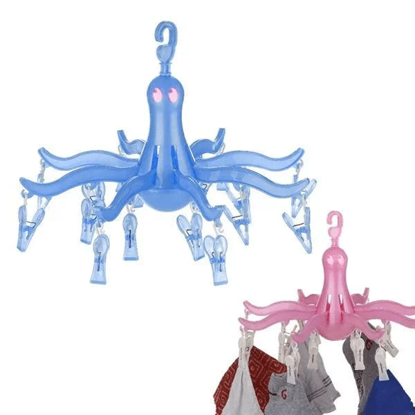 Foldable Portable Hanging Dryer Clothes Drying Hanger Rack with 16 Clips