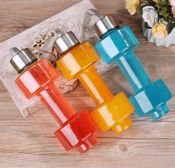 Dumbbell Shape Plastic Water Bottle 1 Liter