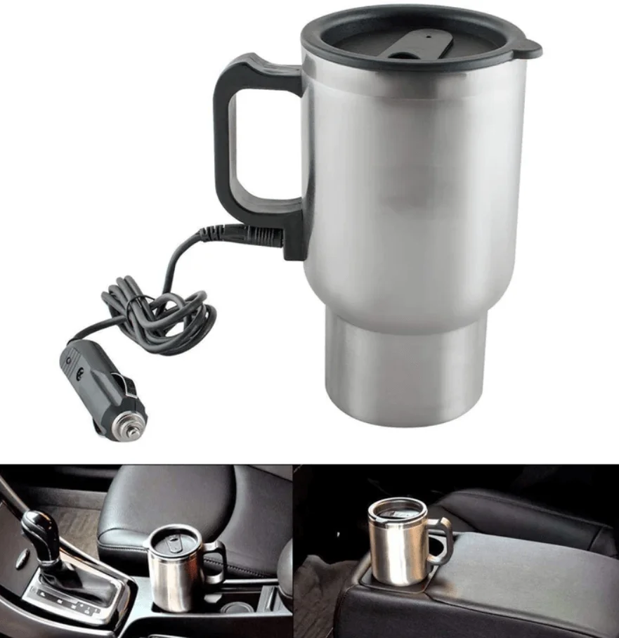 Car Electric Kettle Mug with 12v Car Charger wired plug