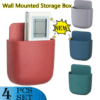 Multi Purpose Plastic Storage Case Box Wall mount Organizer Pack of 4 mixed color