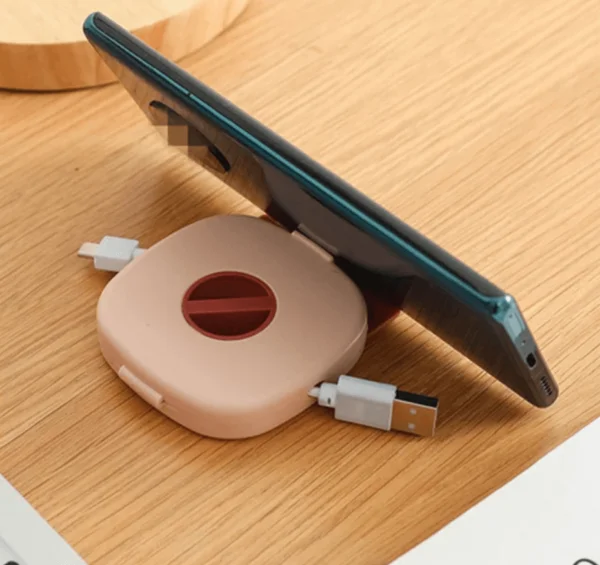 2-in-1 Cable Management Retractable Cord for Data Cables, Charger (assorted color)