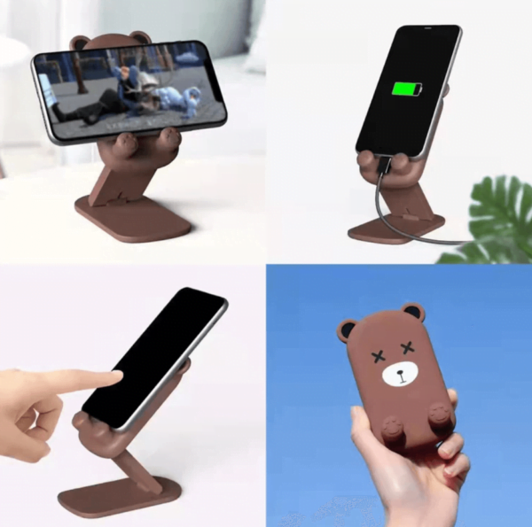 Foldable Cute Cartoon character Design Desktop Anti-Slip Mobile Stand/Holder/Mounts