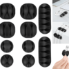 Multipurpose Cord Organizer Holder System with Silicone Adhesive Hooks (Set of 10 Pieces)