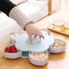 Smart Single Layer Rotating Serving Tray Storage Box with Mobile Phone Stand
