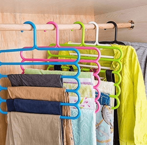 5 in 1 Premium Multipurpose Plastic Hanger Clothing Organiser