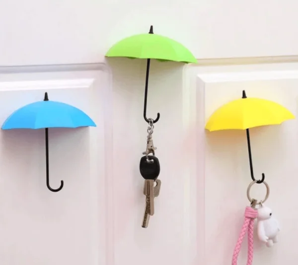 Multipurpose Umbrella Key Hat Holder Wall Hanging Hook Multicolor
