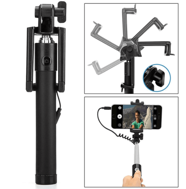 2 in 1 selfie stick tripod with built-in Wireless remote