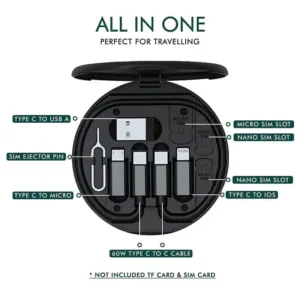 All in One Data Cable Set Fast Charging Data Cable Kit