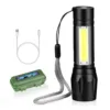 Ultra Brightest Zoom Flash Light USB Rechargeable Mini Torch