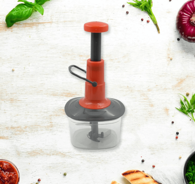 Manual Hand Press Push Chopper For Kitchen (650 ML)