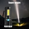 Portable Rechargeable Flashlight Long Distance Beam Range 4 LED Torch