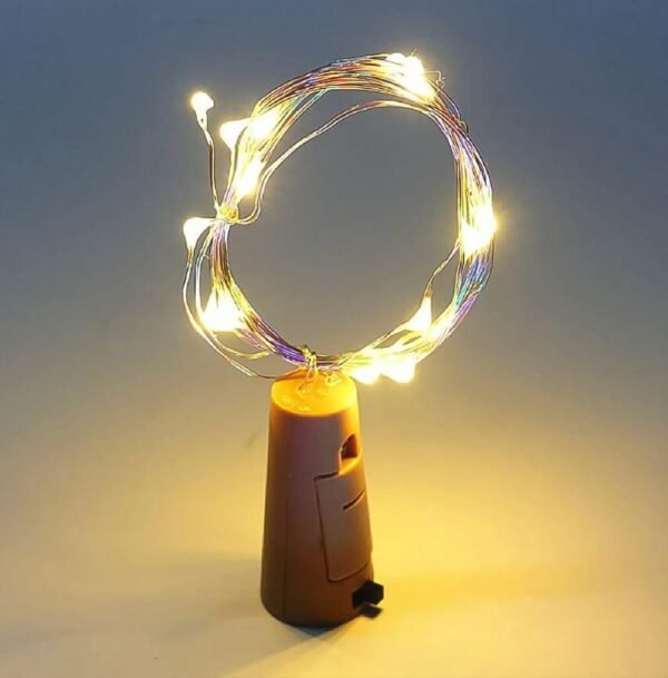 Wine Bottle Bottle Cork String Light Warm white LED Copper Wire Battery Operated (Warm white Light / 1 Pc) (Copy)