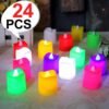 Festive Lighting LED Tealight Candles for Any Occasion 24 Pack (Multicolor)