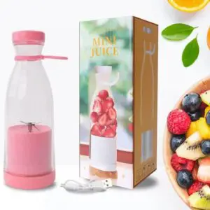 Portable Blender Juicer Bottle Shape For Smoothie, Juice, Shakes With 6 Blades  420ml Mixed color