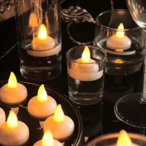 Tealight Candle Flameless Floating Candles Battery Operated Set of 12