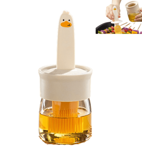 2 IN 1 Oil Dispenser Bottle with Silicone Basting Brush