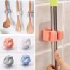Multipurpose Wall Mounted Self Adhesive Sticker Clip Mop Broom Grip Holder