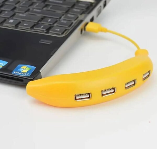 Banana Shape 4-Port USB Hub Usb expander for charging / data sync