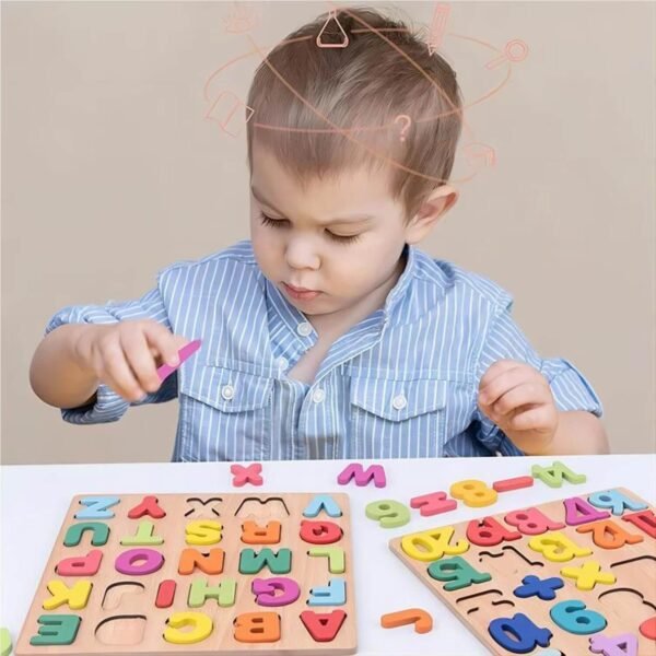 Wooden Alphabets Puzzle Educational Toys for Toddlers